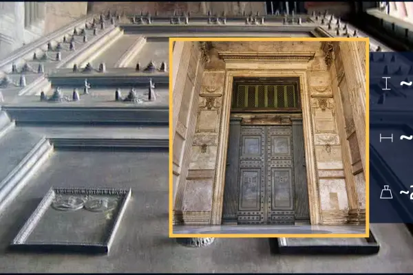 Ancient Pantheon roman door