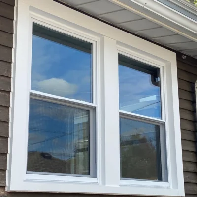 White PVC Double-Hung Window