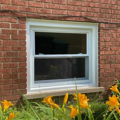 White PVC Double-Hung Window