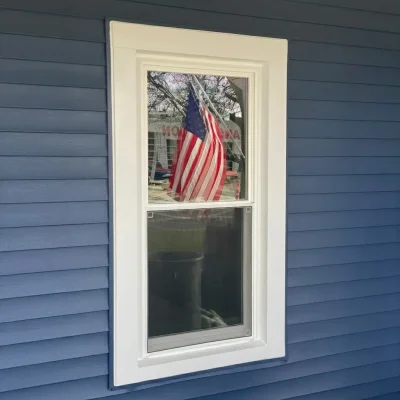 White PVC Double-Hung Window