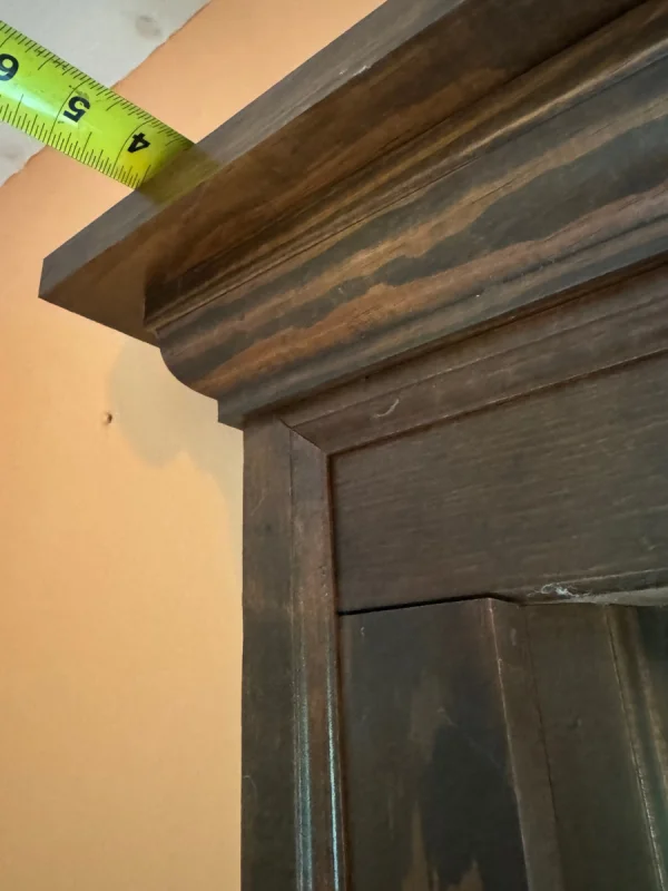 Bay window interior original trim and crown molding rebuilt.