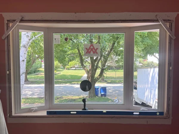 Front bay window replaced in a single family home in St. Charles.