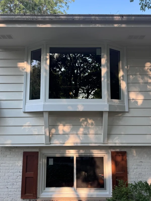 Front bay window replaced in a single family home in St. Charles.