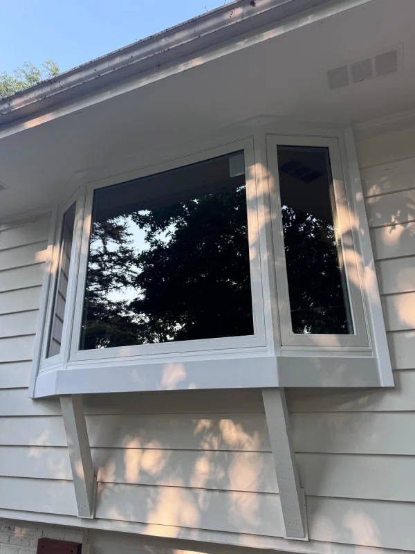 Front bay window replaced in a single family home in St. Charles.
