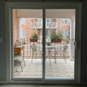 Take a photo of the patio door